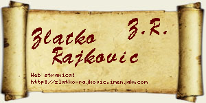 Zlatko Rajković vizit kartica